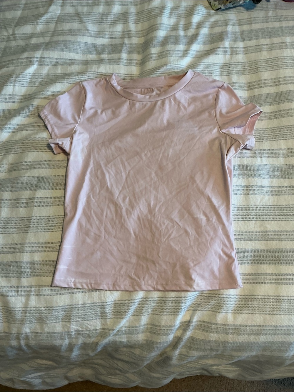 Amazon Essentials Light Pink Short Sleeve Tee